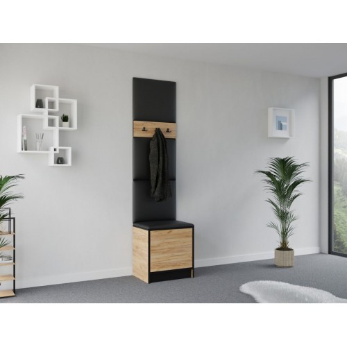 Priekšnama komplekts Eden 10 ozols craft/melna eco āda